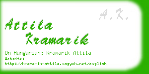 attila kramarik business card